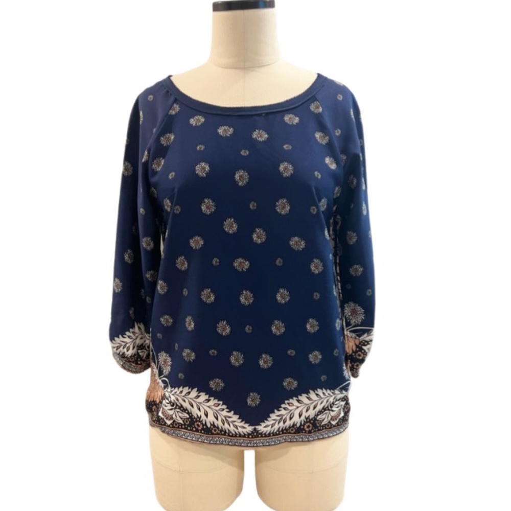 Vera Moda Scarf Print Blouse Sz M